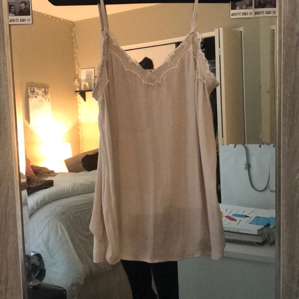 Off white lace tank